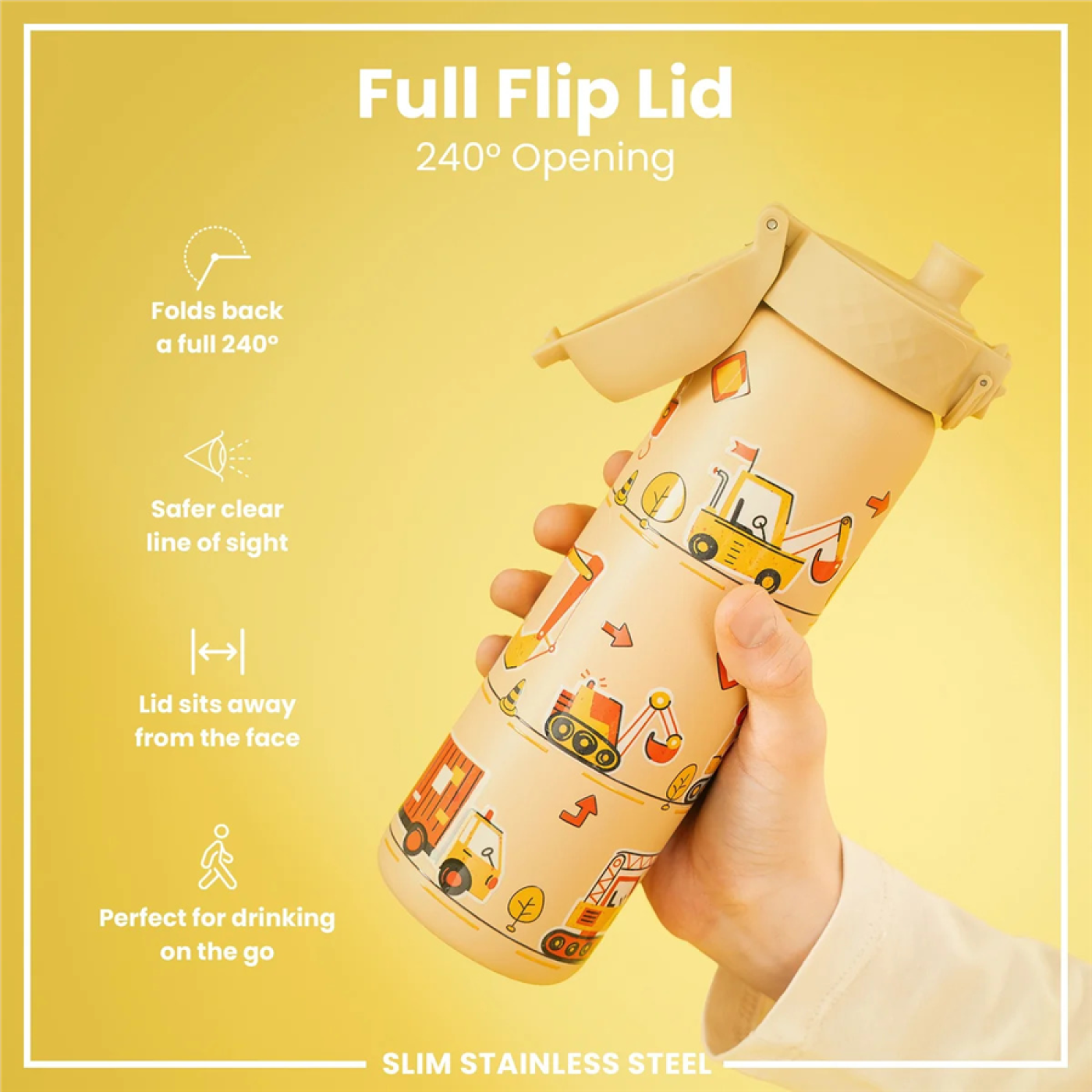 ION8 ION8 - Paslanmaz Çelik İnce Suluk - İş Makineleri - 600 ml - Sızdırmaz - 1.390,00TL TL - Kiki's Corner ION8 ION8 - Paslanmaz Çelik İnce Suluk - İş Makineleri - 600 ml - Sızdırmaz - Termos Görseli