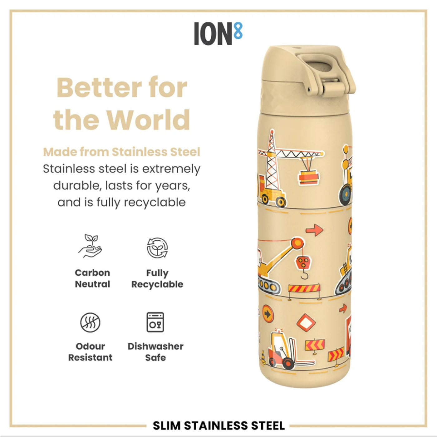 ION8 ION8 - Paslanmaz Çelik İnce Suluk - İş Makineleri - 600 ml - Sızdırmaz - 1.390,00TL TL - Kiki's Corner ION8 ION8 - Paslanmaz Çelik İnce Suluk - İş Makineleri - 600 ml - Sızdırmaz - Termos Görseli