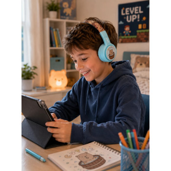 iPixi - Sevimli Arkadaşlar Çocuk Bluetooth Mavi Kulaklıklar