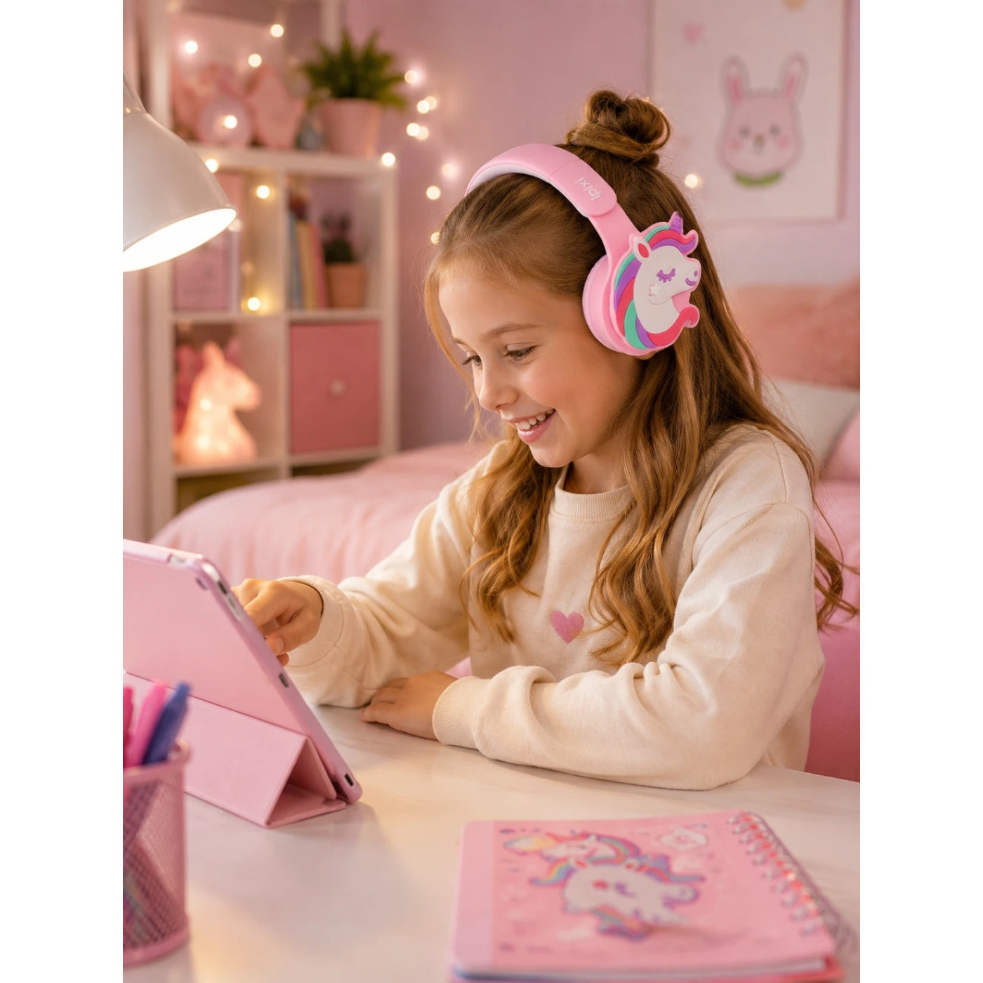 iPixi - Unicorn Çocuk Bluetooth Pembe Kulaklık