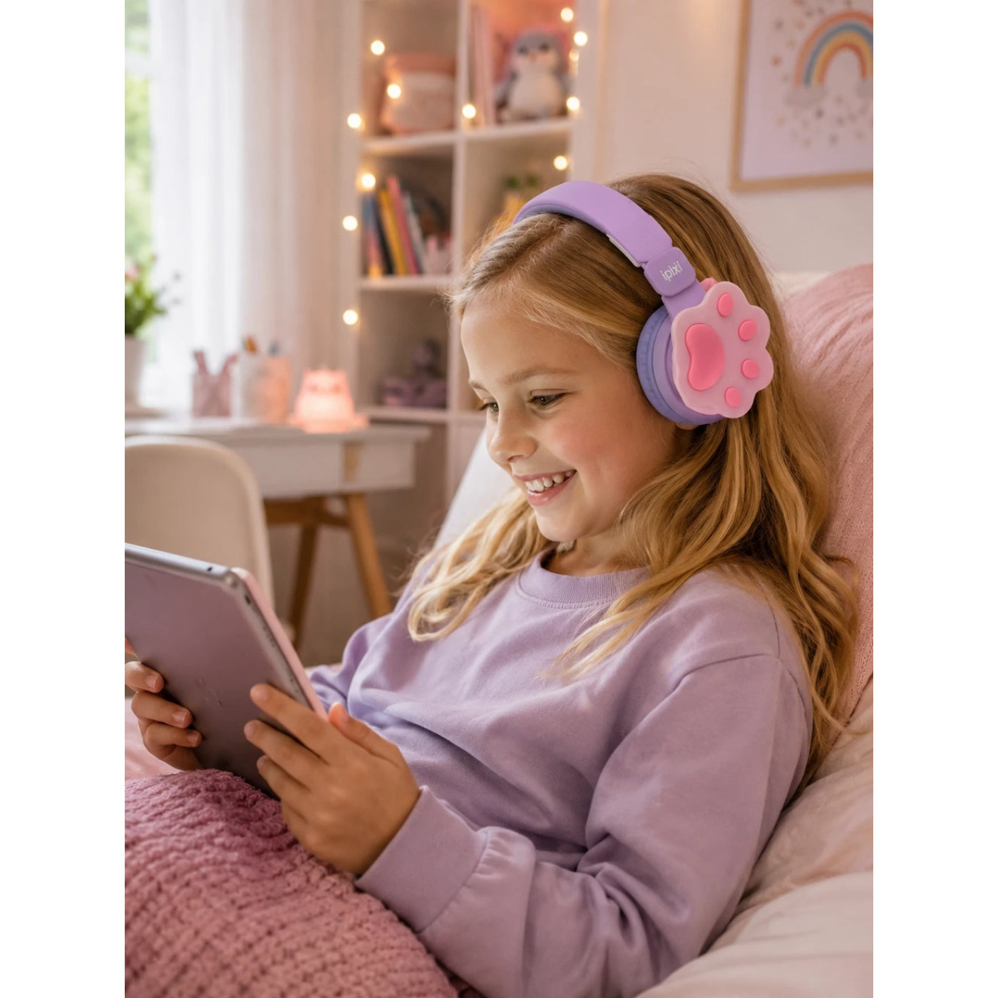 iPixi - Çocuk Bluetooth Mor Kulaklıklar
