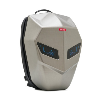 iPixi – Motosikletçi ve Gezgin Titanyum Korumalı LED Gri Sırt Çantası iPixi – Motosikletçi ve Gezgin Titanyum Korumalı LED Gri Sırt Çantası