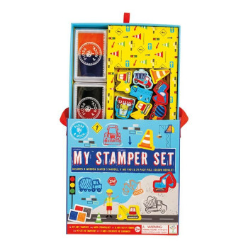 Floss & Rock - Stamper Ahşap Baskı Seti / Construction Floss & Rock - Stamper Ahşap Baskı Seti / Construction