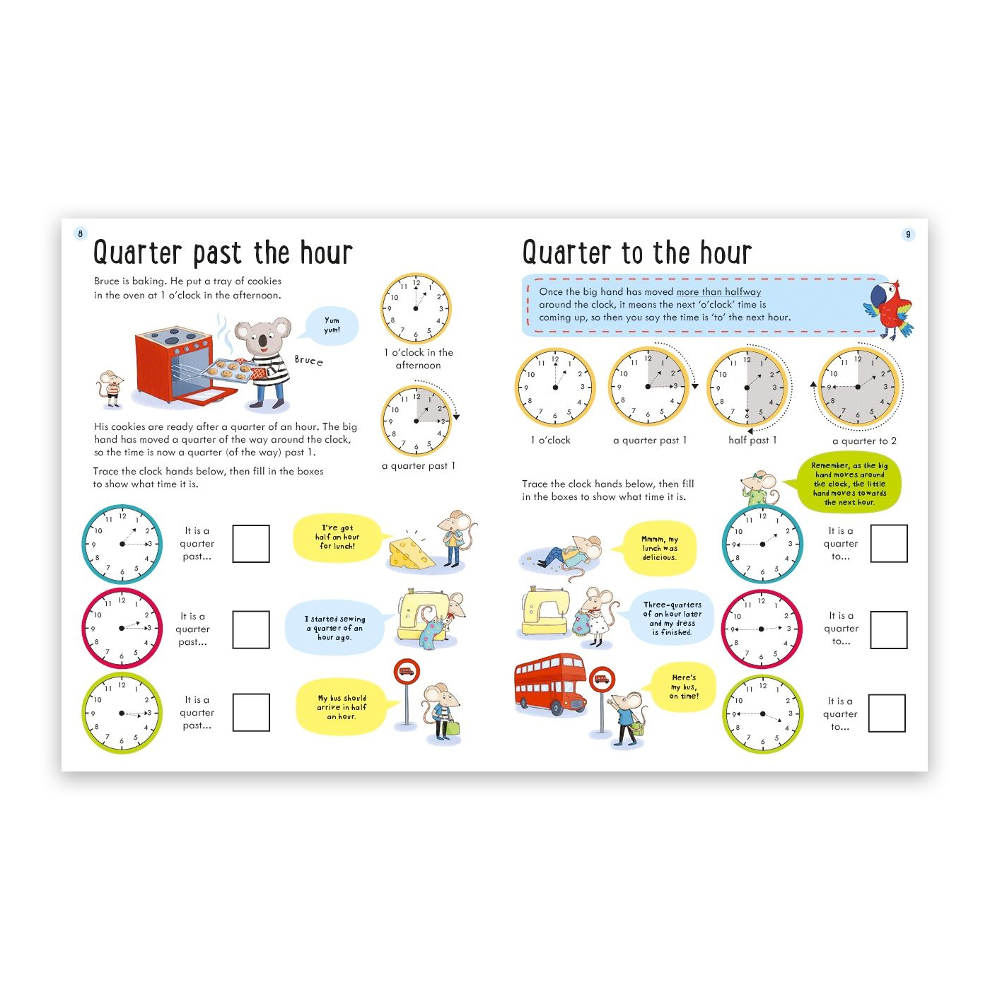 Usborne Workbooks: Telling the Time 7-8 Usborne Workbooks: Telling the Time 7-8