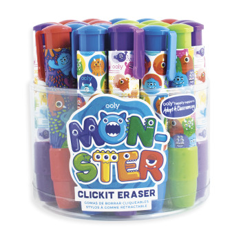 Ooly - Click It Monsters Silgi - Kırmızı Ooly - Click It Monsters Silgi - Kırmızı