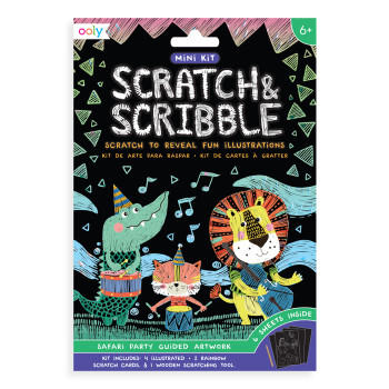 Ooly - Mini Scratch & Scribble - Safari Party Ooly - Mini Scratch & Scribble - Safari Party