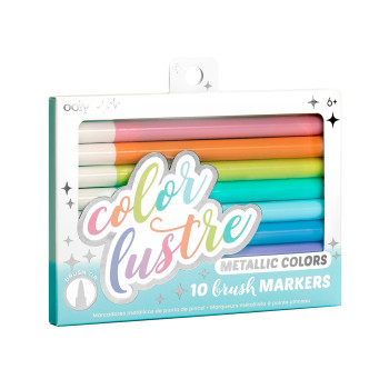 Ooly - Color Lustre Fırça Uçlu 10’Lu Metalik Kalem Ooly - Color Lustre Fırça Uçlu 10’Lu Metalik Kalem