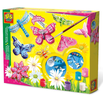 Kalıba Dök Ve Boya - Kelebekler -Simli