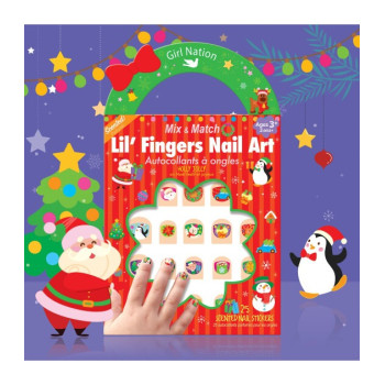 Girl Nation - Lil' Fingers Nail Art- Holly Jolly