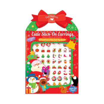 Girl Nation - Cutie Stick-On Earrings- Holly Jolly