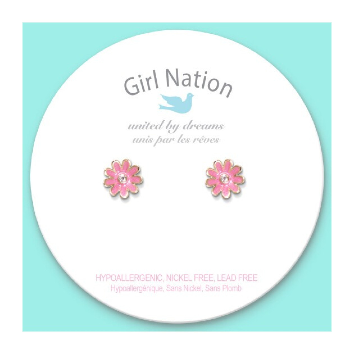 Cutie Studs- Pink Daisy - J321s05 - 8690000000081