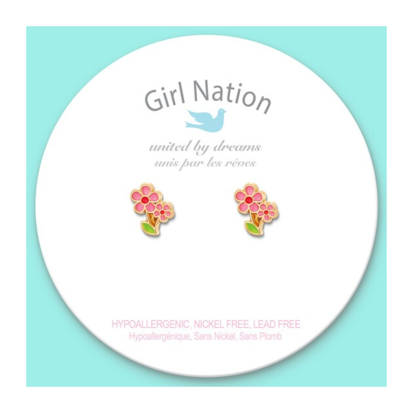 Cutie Studs- Little Pink Flower - J342s12 - 8690000000210