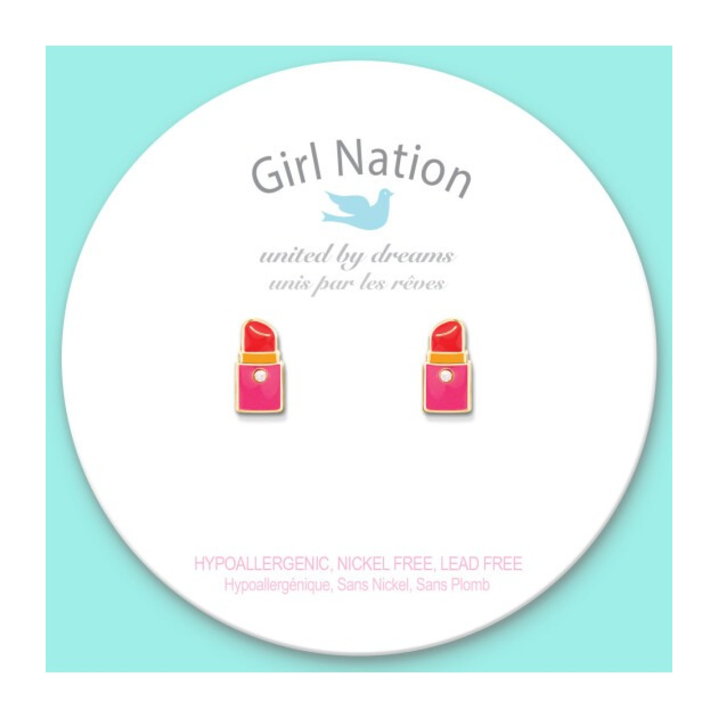 Cutie Studs- Lipstick Chick - J464s - 8690000000135