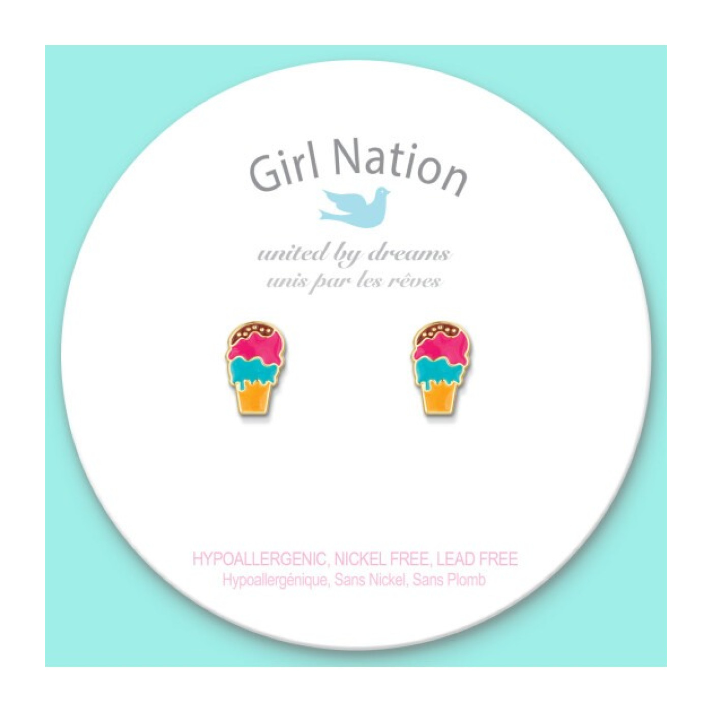 Cutie Studs- Triple Scoop - J563s05 - 8690000000166