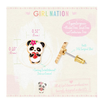 Girl Nation - Cutie Studs- Panda Love