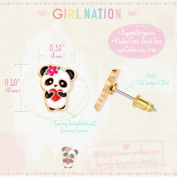 Girl Nation - Cutie Studs- Panda Love Girl Nation - Cutie Studs- Panda Love
