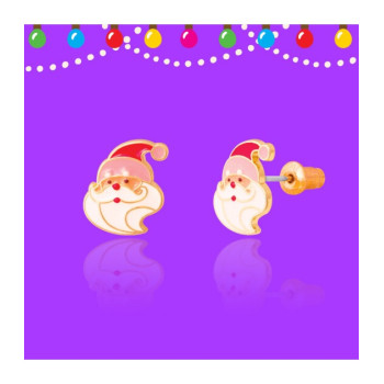 Girl Nation - Holiday Studs- Holly Jolly Santa
