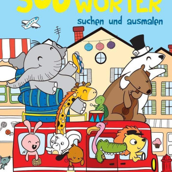 300 Wörter Suchen Und Ausmalen 5+ (Busfahren)