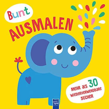 Bunt Ausmalen (Cover  Grün / Elefant) Bunt Ausmalen (Cover  Grün / Elefant)