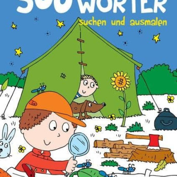 300 Wörter Suchen Und Ausmalen - Zelten: 5+