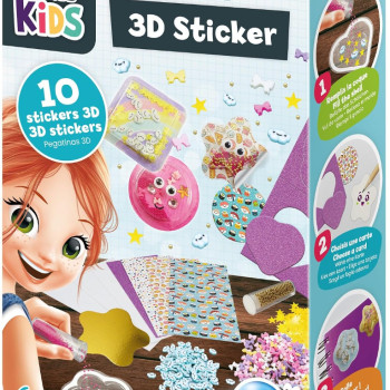 Buk - Set of 10 Kawaii 3D Stickers for Children