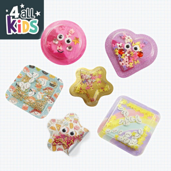 Buk - Set of 10 Kawaii 3D Stickers for Children Buk - Set of 10 Kawaii 3D Stickers for Children