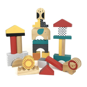 Petit Collective - Petit Collage Ahşap Blok Seti - Animal Town Petit Collective - Petit Collage Ahşap Blok Seti - Animal Town