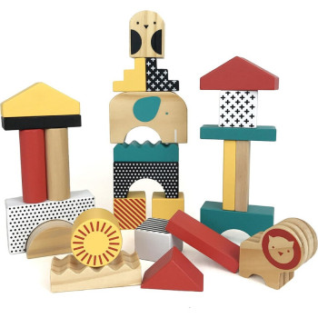 Petit Collective - Petit Collage Ahşap Blok Seti - Animal Town