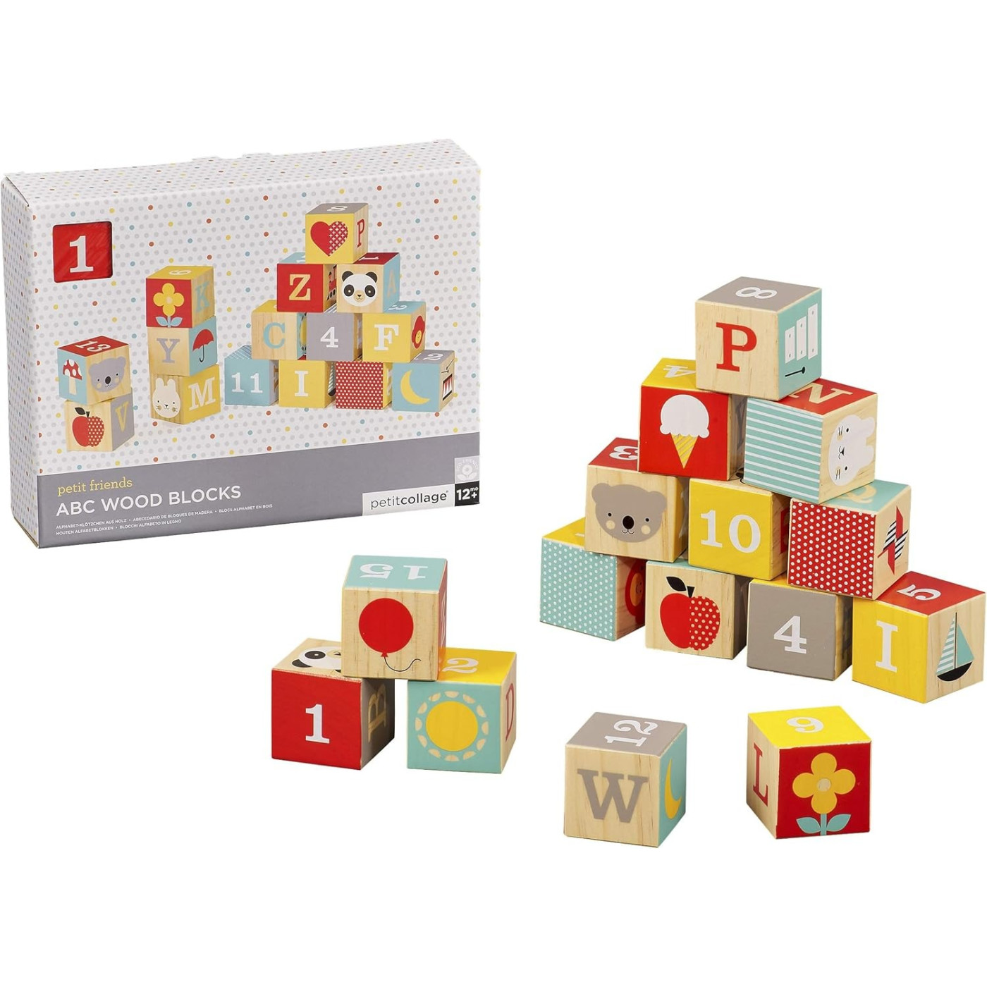 Petit Collage Ahşap Alfabe Blokları - Petit Friends - PTC314 - 736313544978