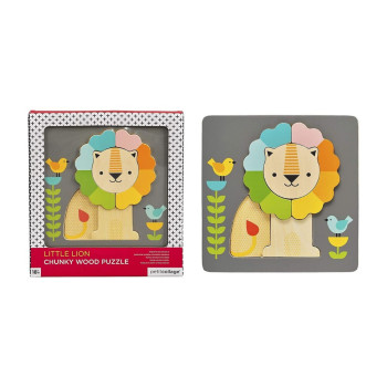 Petit Collective - Petit Collage Büyük Parçalı Ahşap Yapboz- Little Lion