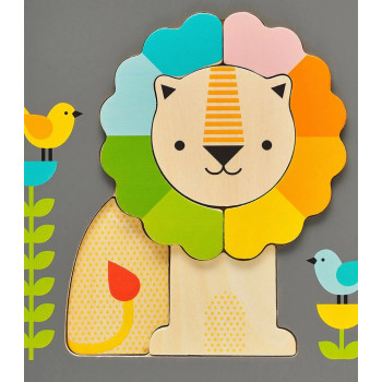 Petit Collective - Petit Collage Büyük Parçalı Ahşap Yapboz- Little Lion