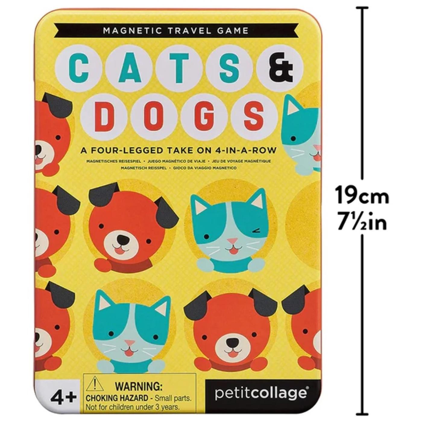 Petit Collage Mıknatıslı Seyahat Oyunu - 4 İn A Row Cats & Dogs - PTC326 - 736313545081