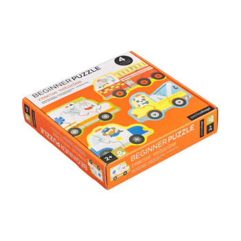 Petit Collective - Petit Collage 4 İn 1 Başlangıç Yapbozu - Rescue Vehicles Petit Collective - Petit Collage 4 İn 1 Başlangıç Yapbozu - Rescue Vehicles