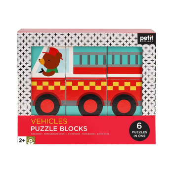 Petit Collective - Petit Collage Yapboz Blokları - Vehicles