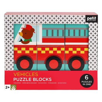 Petit Collective - Petit Collage Yapboz Blokları - Vehicles