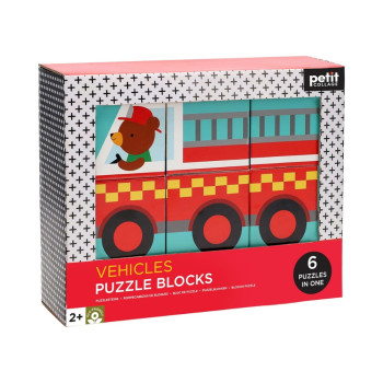 Petit Collective - Petit Collage Yapboz Blokları - Vehicles