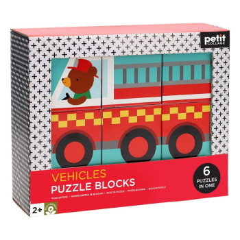 Petit Collective - Petit Collage Yapboz Blokları - Vehicles