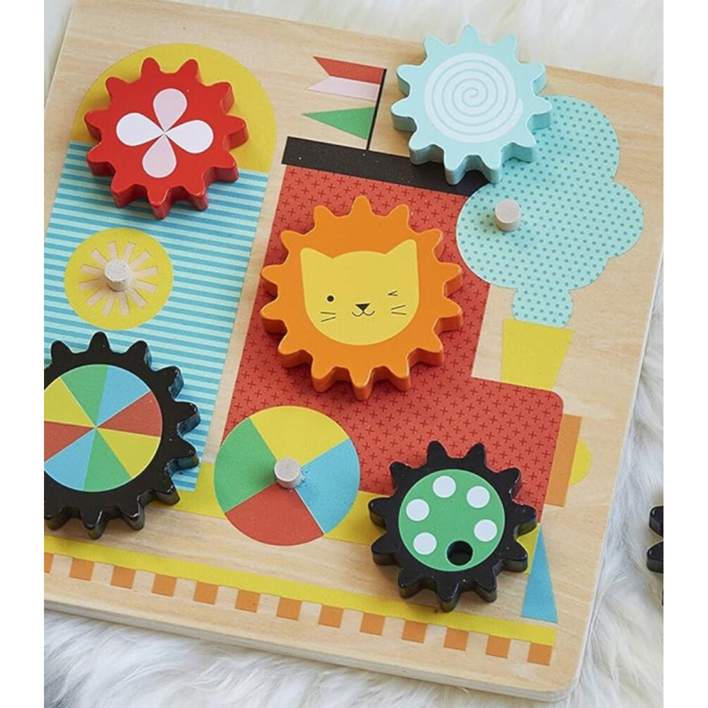 Petit Collage Hareketli Ahşap Yapboz - Busy Train - PTC584 - 5055923789940