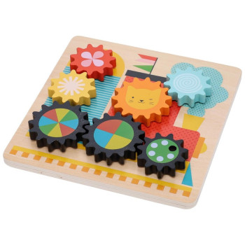 Petit Collage Hareketli Ahşap Yapboz - Busy Train