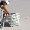 Sunnylife - Hafif Soğutucu Tote Çanta Yeşil Çizgili S51NCTWS - 9339296069059