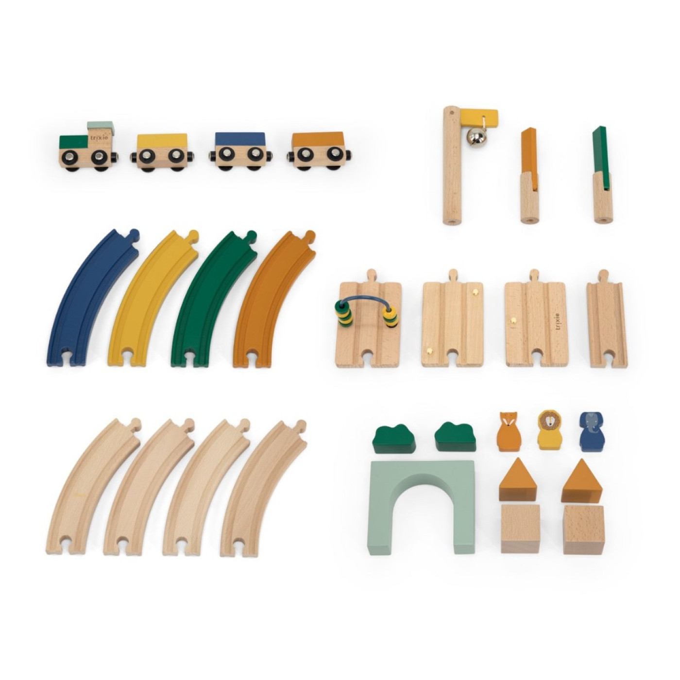 Trıxıe - Wooden Raılway Set - ST00854 - 5400858367402